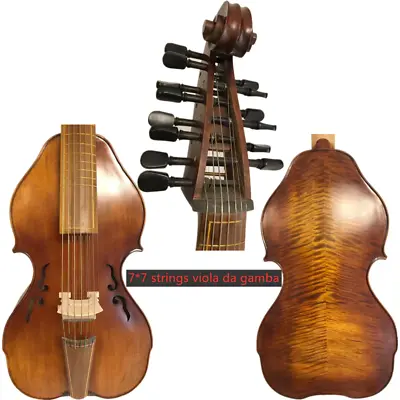 SONG Brand Hand Made Baryton Viola Da Gamba 25 1/4  7*7 Strings Gemba #12695 • $1799.10