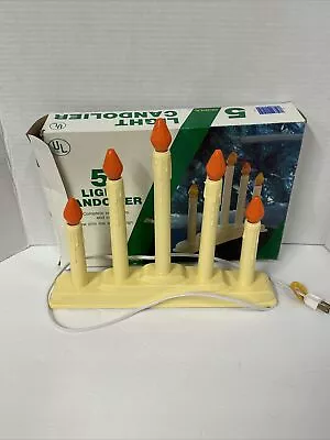 VINTAGE NOMA 5 LIGHT PLASTIC ELECTRIC WINDOW CANDOLIER W/ Original Box • $16.99