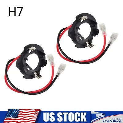 Pair H7 LED Headlight Bulb Base Holder Adapters Socket Retainer Clip Fits For VW • $9.99