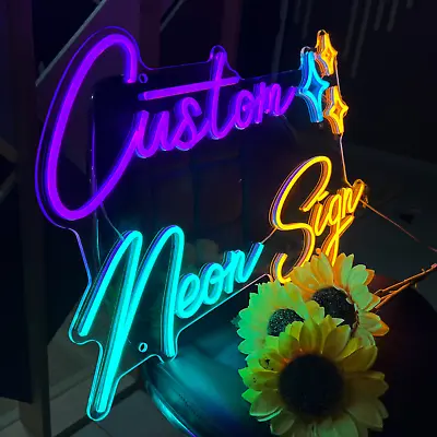 Any Text HERE Any Name Custom Made Customize Personalized LED Neon Light Sign • £20