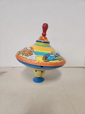 Cars  Hot Rods Theme Spinning Top Vintage Ohio Art Tin Toy !! • $19.99