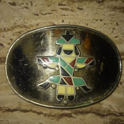 Vintage Turquoise Kachina Belt Buckle • $8