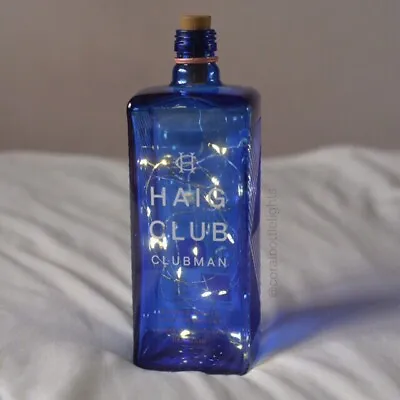 Haig Club Whisky Blue Glass Bottle Mood Light Lamp 70cl • £5