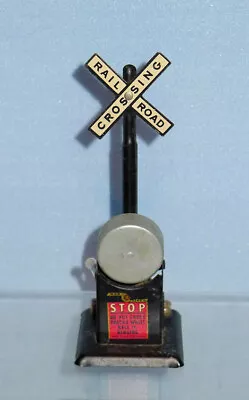 Vintage Tin Marx Toys MAR LINES Railroad Crossing STOP BELL For Old Toy Train • $12.50