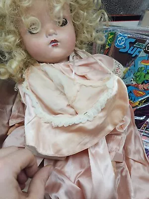 1950s Vintage MADAME ALEXANDER Composition Face Rubber Hands And Feet DOLL 21  • $30