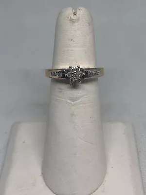 Beautiful Vintage 10k Solid Two Tone Gold Diamonds Ring Size 6.5  • $450