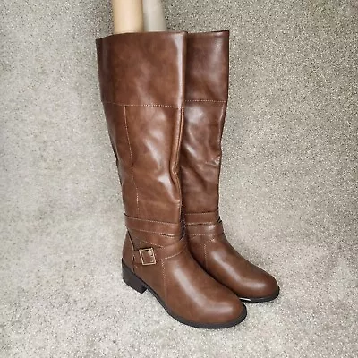 Arizona Jeans Co. Womens Delling Brown Riding Boots Size 7M New • $14
