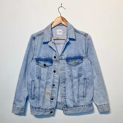 Size 8 - ASOS Petite - 100% Cotton Light Wash Blue Jean Denim Jacket • $16