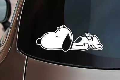 Snoopy Lazy Sleeping Sticker Vinyl Decal Car Window Truck Wall Door Laptop • $9.99