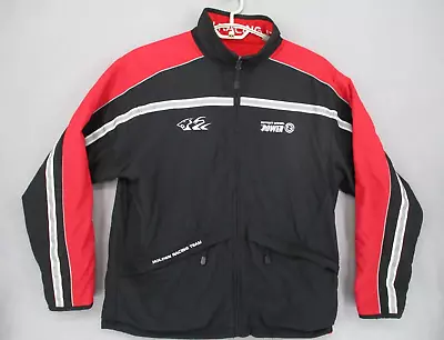 Vintage Holden Jacket Mens Extra Large Black Red Reversible Racing Team Fleece • $47.45