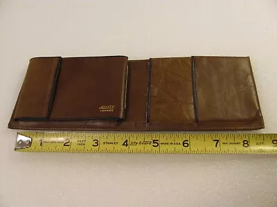 Amity Cowhide Wallet Mens Brown Vintage 70s House Key Pockets Snap Shut ID • $11.11