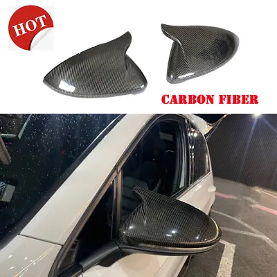 For VW Golf 7 7.5 MK7 7.5 GTI R 14-19 2PCS Carbon Side Mirror Cover Trim Replace • $110.19
