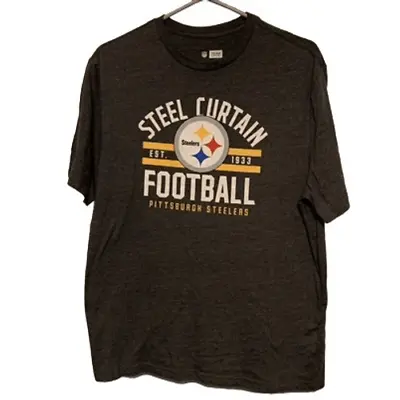 Pittsburgh Steelers Steel Curtain Football Size Large T-Shirt • $12.99