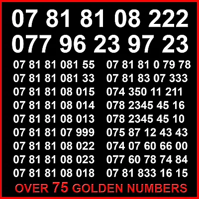 Easy Remember Mobile Number VIP Gold SIM Card Platinum Business Diamond Family • £16.99