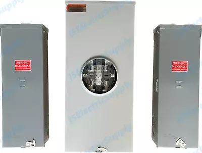 400 / 320 Amp Meter Base / Socket Bundled W/ 2 200A Main Breakers / Discounnects • $1599