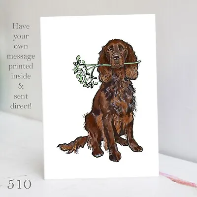 Chocolate Cocker Spaniel Christmas Card • £3.55