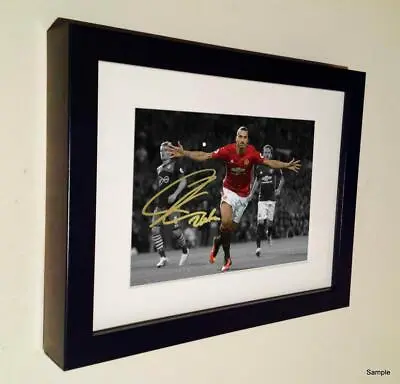 7x5 Signed Zlatan Ibrahimovic Manchester United Autographed Photo Picture Frame • £20