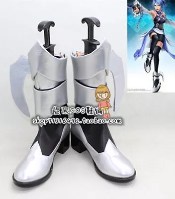 New! Kingdom Hearts Aqua Shoes Cosplay Shoes Boots Custom Made# • $23.38