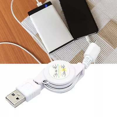 Retractable Micro USB A To USB 2.0 B Male Cable Sync Data Charger For Android 24 • $8.12