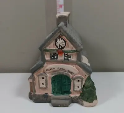 4 1/2 Inch Country School House Ceramic Christmas House • $8