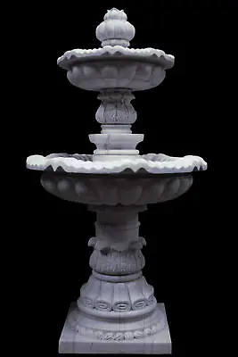 White Carrara Marble Fountain Indoor Outdoor Granite 2 Tier Water FT-15 • $6612.50