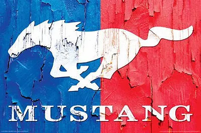 FORD MUSTANG - LOGO POSTER - 24x36 SHRINK WRAPPED - SPORTS CAR 241265 • $11.95