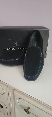 Marc Anthony Shoes Mens Sz 8.5 M Antonio Loafers Slip On Flats Black Suede  • $30