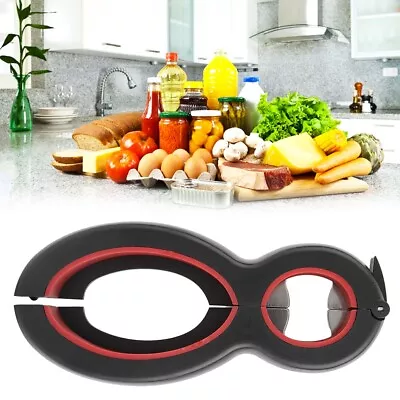 6-in-1 Multi-function Bottle Can Easy Opener Cap Jar Remover Lid Kitchen Tool AS • £10.46