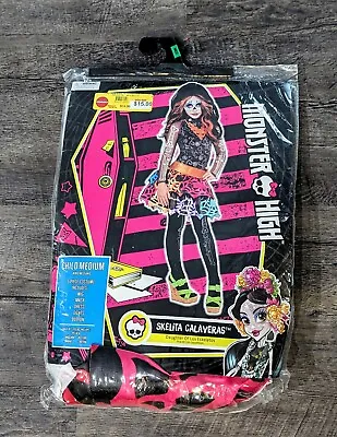 Monster High Skelita Calaveras Mattel Costumes Kids Girls Costume Size M 8-10 • $21.24