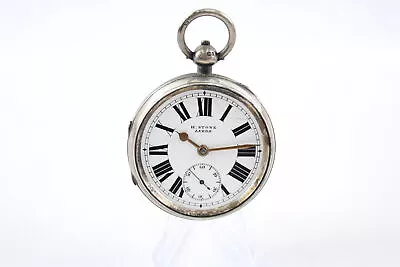 Mens .925 SILVER Vintage Open Face POCKET WATCH Key-Wind Non Working  • £2.20