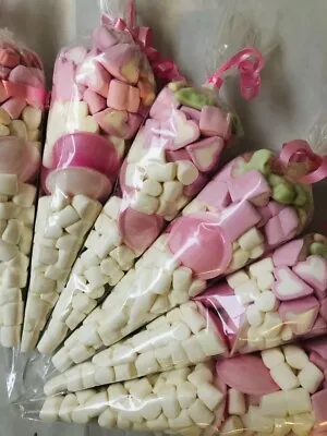 Gluten & Dairy Free Sweet Candy Cones Sweets Party Filled Sweet Gift Cone Pink • £6.49