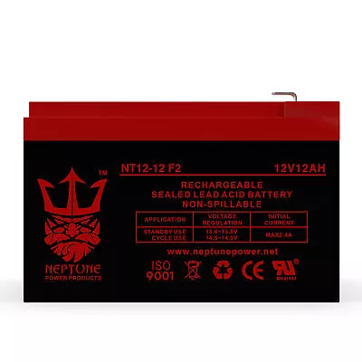 Neptune Power NT-12120 12V 12Ah F2 SLA Battery Replacement For BB BP12-12 • $25.95