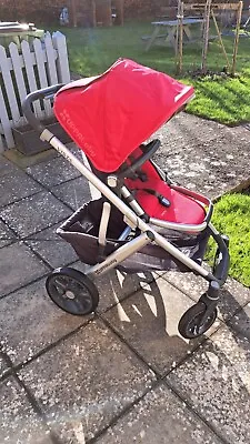 UPPAbaby Vista Pushchair And Carrycot  in Red + Free Accessories • £280