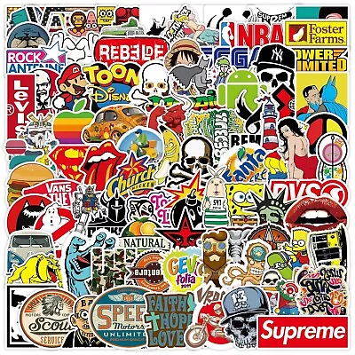 100X Cool Vinyl Graffiti Sticker Bomb Skate Laptop PVC Stickers Car Decal Gifts • £5.88