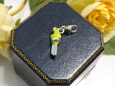 Thomas Sabo 925 Sterling Silver Green Parrot Retired Enamel Charm • $69.99