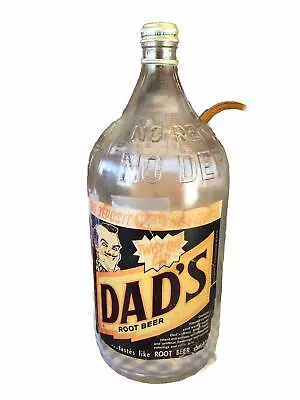 Dads Ndnr Paper Label Root Beer Bottle With Cap. 1969. Gold Medal. St Paul  • $49