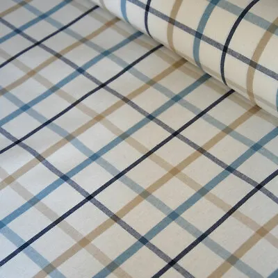 £8 • Buy French Linen Oilcloth Country Farmhouse Check Print Machine Washable
