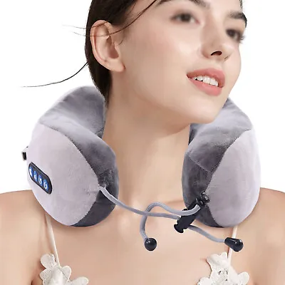 Vibrating Neck Pillow Massager Electric Heating Massage Relax Shoulder Cushion • $30.72