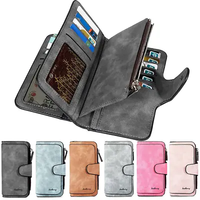 $7.59 • Buy Women Wallet Fashion Leather Trifold Clutch Long Ladies Purse Credit Card Holder