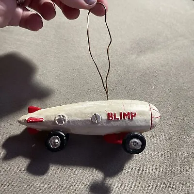 1930s Hubley Style Red & White Original Cast Iron Pull Toy Blimp 4.75  Replica? • $30