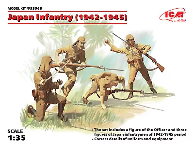 ICM Models 1/35 Japanese Infantry 1942-45 4fg  ICM35568 • $20.49