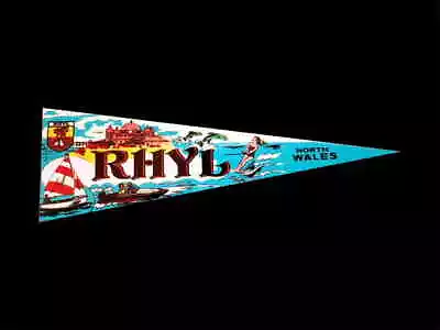 £2.99 • Buy RHYL North Wales Holiday Pennant Classic Car Window Travel Sticker -More In Shop