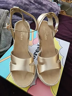 Daybreaks Powered By Nina Espadrille Sandals Gold Size 6.5  • $29.99