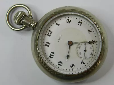 Vintage 1925 Elgin 18s 7j Silverode Pocket Watch - Nice Dial - Repair • $49