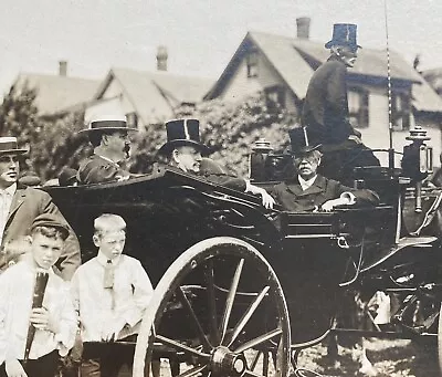 Horrse Carriage Well Dressed Men Suits & Top Hats Original Vintage Photo • $12.95