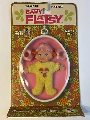 Vintage Baby Flatsy Doll 1969 Ideal 2A-0083 Pink Wearable Poseable Frame • $79.99