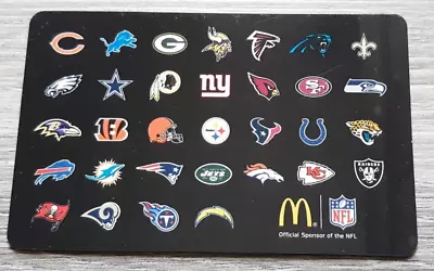 Used 2014 Mcdonalds Gift Card NFL Sports Teams Football Zero Balance • $3