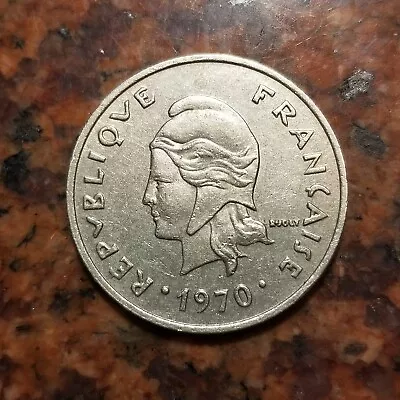 1970 French Polynesia 20 Francs Coin - #b2754 • $1.89