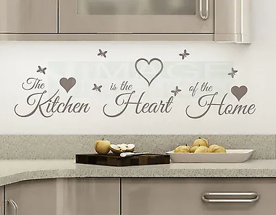 The Kitchen Is The Heart Of The Home Vinyl Wall Quote Sticker Decal Wall Art  • £5.49