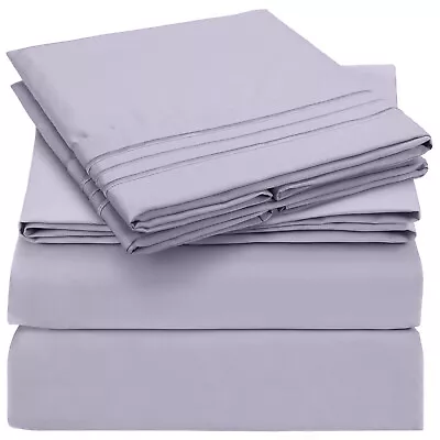 Mellanni 4-Piece Bed Sheet Set- Deep Pocket Wrinkle Stain Resistant Microfiber • $35.97